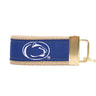 Penn State Nittany Lions Collegiate Woven Ribbon Key Chain. Penn State University Key Fob. Penn State Gift. Brass Clasp and O-Ring.