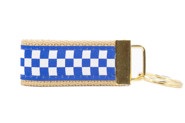 Kentucky Wildcats Collegiate Woven Ribbon Key Chain. Kentucky Key Fob. UKY Wildcats Gift. Kentucky Key Ring. Brass Clasp and O-Ring.