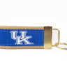 Kentucky Wildcats Collegiate Woven Ribbon Key Chain. Kentucky Key Fob. UKY Wildcats Gift. Kentucky Key Ring. Brass Clasp and O-Ring.