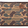 Clemson Tigers Men's Bifold Old School Camo Leather Wallet. Gift For Clemson Fan. Quality Full Grain Leather With Antique Copper Logo.