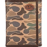 Ole Miss Rebels Men's Trifold Old School Camo Leather Wallet. Gift For Ole Miss Fan. Quality Full Grain Leather With Antique Copper Logo.
