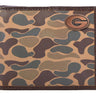 Georgia Bulldogs Men's Bifold Old School Camo Leather Wallet. Gift For Dawgs Fan. Quality Full Grain Leather With Antique Copper Logo.