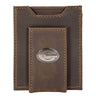 Georgia Bulldogs Men's Collegiate Magnetic Front Pocket Leather Wallet. Dawgs Wallet. UGA Slim Wallet. Silver Concho Emblem
