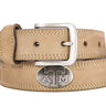 Texas A&M Aggies Men's Collegiate Leather Belt. Aggies Merch. Crazy-horse With Metal Emblem Conchos. TAMU Aggies Outdoor Rugged Belt.