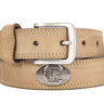 South Carolina Gamecocks Men's Collegiate Leather Belt. USC Merch. Crazy-horse With Metal Emblem Conchos. Carolina Outdoor Rugged Belt.