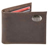 Auburn Tigers Men's Collegiate Bifold Leather Wallet. Auburn Passcase Wallet. War Eagle Gift. Silver Metal Concho Emblem.