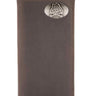 ECU Pirates Men's Collegiate Secretary Leather Wallet. ECU Long Wallet. Pirates Roper Wallet. ECU Gift. Silver Concho Emblem