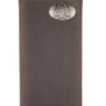 ECU Pirates Men's Collegiate Secretary Leather Wallet. ECU Long Wallet. Pirates Roper Wallet. ECU Gift. Silver Concho Emblem