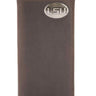 LSU Tigers Men's Collegiate Secretary Leather Wallet. LSU Long Wallet. Tigers Roper Wallet. LSU Gift. Silver Concho Emblem