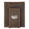 Southern Miss Eagles Men's Collegiate Magnetic Front Pocket Leather Wallet. Eagles Wallet. USM Slim Wallet. Silver Concho Emblem