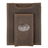 Ole Miss Rebels Men's Collegiate Magnetic Front Pocket Leather Wallet. Rebels Wallet. Ole Miss Slim Wallet. Silver Concho Emblem