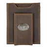Ole Miss Rebels Men's Collegiate Magnetic Front Pocket Leather Wallet. Rebels Wallet. Ole Miss Slim Wallet. Silver Concho Emblem