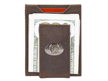 South Carolina Gamecocks Men's Collegiate Magnetic Front Pocket Leather Wallet. USC Wallet. Carolina Slim Wallet. Silver Concho Emblem