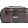 Kentucky Wildcats Men's Toiletry Dopp Bag. Brown Pebble PU Finish. UK Silver Logo. Durable Water Resistant. Compact and Spacious Design.