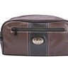 Kentucky Wildcats Men's Toiletry Dopp Bag. Brown Pebble PU Finish. UK Silver Logo. Durable Water Resistant. Compact and Spacious Design.