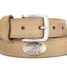 Alabama Crimson Tide Men's Collegiate Leather Belt. Bama Gift. Alabama Merch. Crazy-horse With Metal Emblem Conchos. Outdoor Rugged Belt.