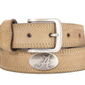 Alabama Crimson Tide Men's Collegiate Leather Belt. Bama Gift. Alabama Merch. Crazy-horse With Metal Emblem Conchos. Outdoor Rugged Belt.