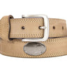 Georgia Southern Eagles Men's Collegiate Leather Belt. GATA Merch. Crazy-horse With Metal Emblem Conchos. Outdoor Rugged Belt.