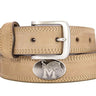 Memphis Tigers Men's Collegiate Leather Belt. Memphis Merch. Crazy-horse With Metal Emblem Conchos. Tigers Outdoor Rugged Belt.