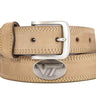 Virginia Tech Hokies Men's Collegiate Leather Belt. Hokies Merch. Crazy-horse With Metal Emblem Conchos. VT Outdoor Rugged Belt.