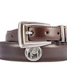 Georgia Uga Men's Dressy Leather Belt. Georgia Gift. UGA Dawgs Merch. Uga Gift Croc Pattern. Smooth Full Grain Finish. Metal Emblem Conchos.