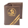 FSU Seminoles Men's Embossed Leather Wallet. FSU Trifold. FSU Secretary. Brown Collegiate Wallet. Seminoles Athletic Print.