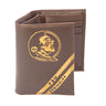 FSU Seminoles Men's Embossed Leather Wallet. FSU Trifold. FSU Secretary. Brown Collegiate Wallet. Seminoles Athletic Print.