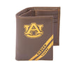 Auburn Tigers Men's Embossed Leather Wallet. Auburn Trifold. Auburn Secretary. Brown Collegiate Wallet. Tigers Athletic Print.