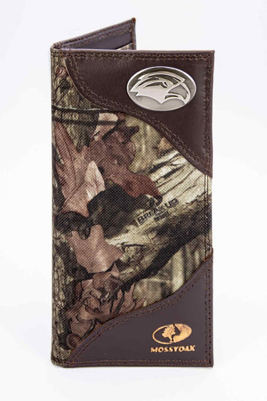Southern Miss Eagles Mossy Oak Wallets. Bifold Pass-case. Classic Trifold. Tall Secretary. Mossy Oak Break-up Pattern. Leather Nylon Combo.