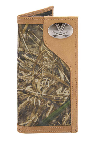 Virginia Cavaliers Realtree Wallets. Bifold Pass-case. Classic Trifold. Tall Secretary. Realtree Max-5 Pattern. Leather Nylon Combo.