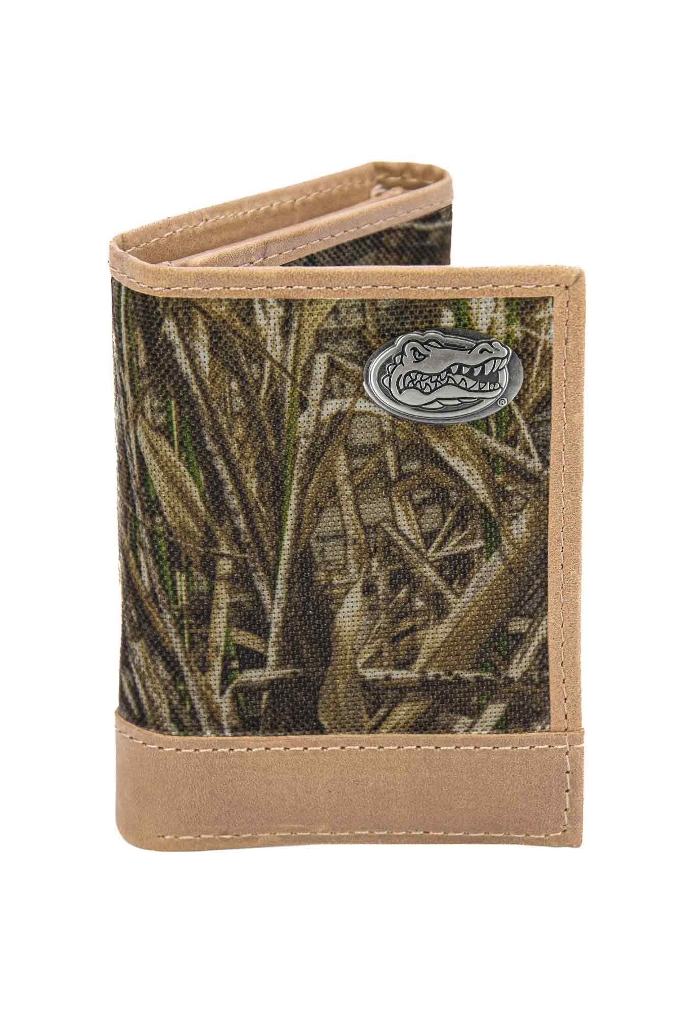 Florida Gators Realtree Wallets. Bifold Pass-case. Classic Trifold. Tall Secretary. Realtree Max-5 Pattern. Leather Nylon Combo.