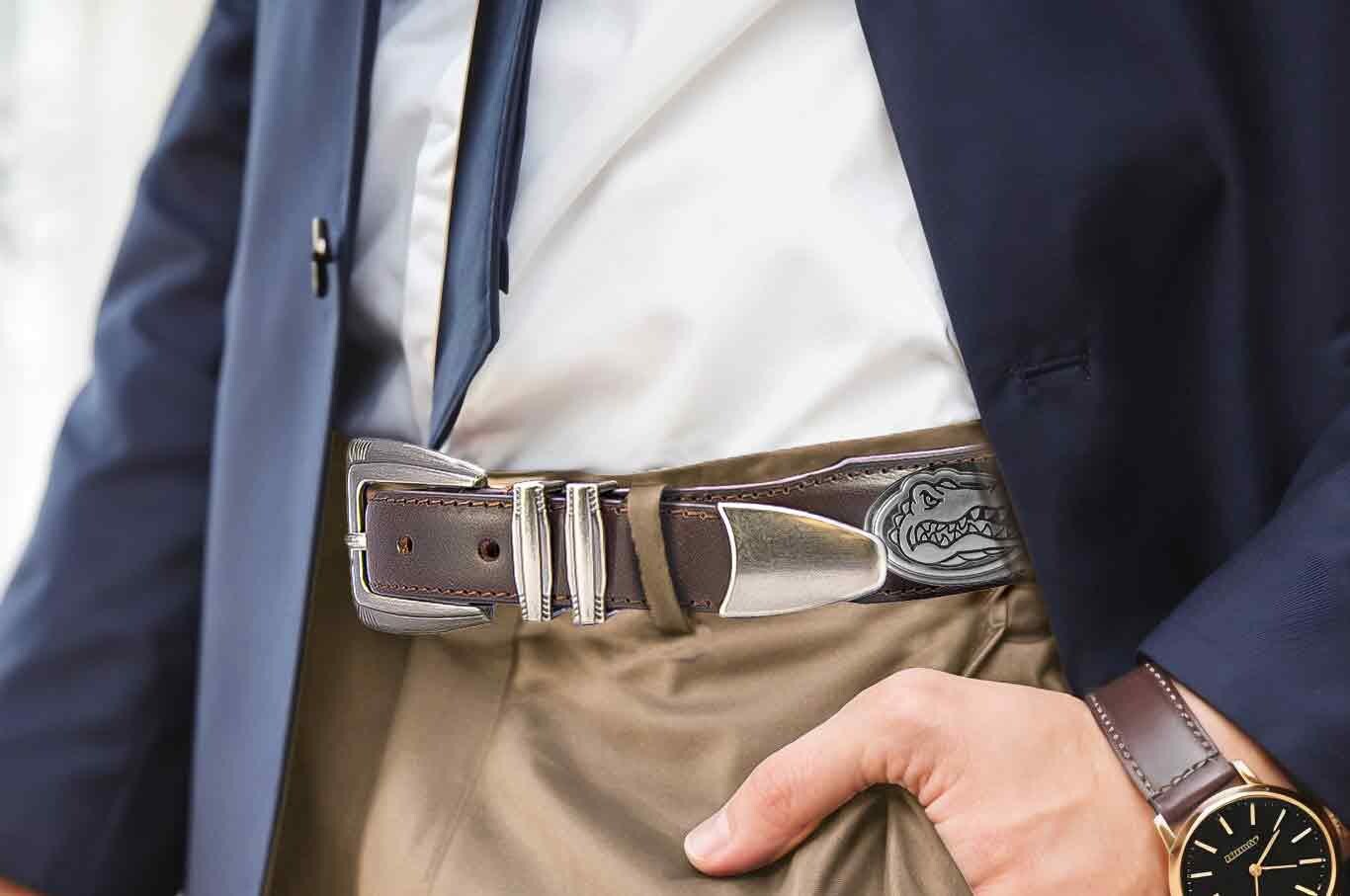 Florida Gators Men's Dressy Leather Belt. Zep-Pro Shop Florida Gators Men's Dressy Leather Belt. Zep-Pro Shop