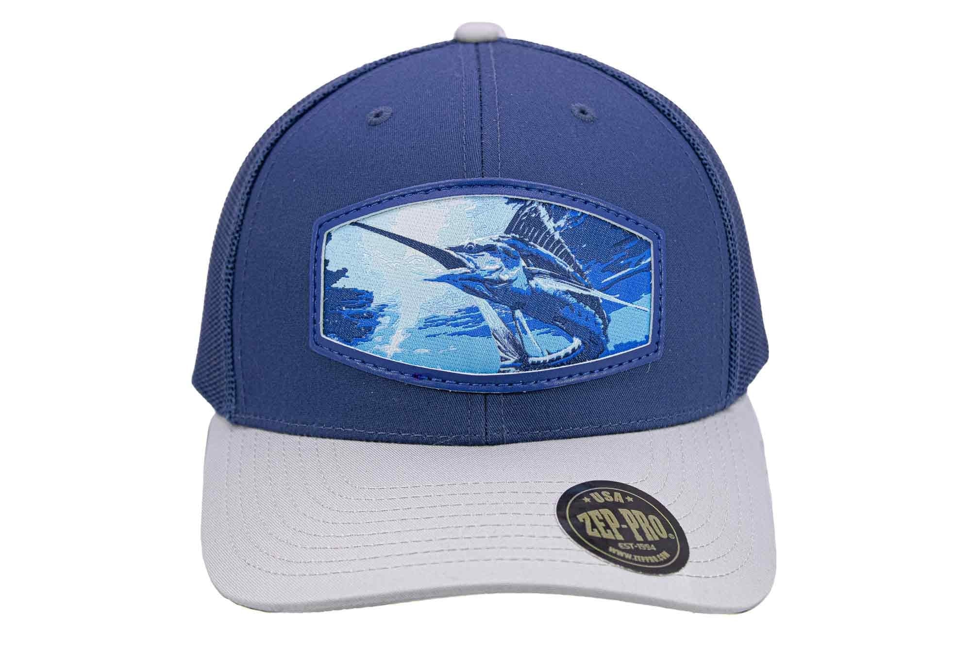 Marlin Woven Patch Rope Hat. 5-Panel Modern Flat Bill Cap. Richardson Golf Snapback Cap. Zep-Pro Trucker Hat. Marlin Cap. Fishing Merch