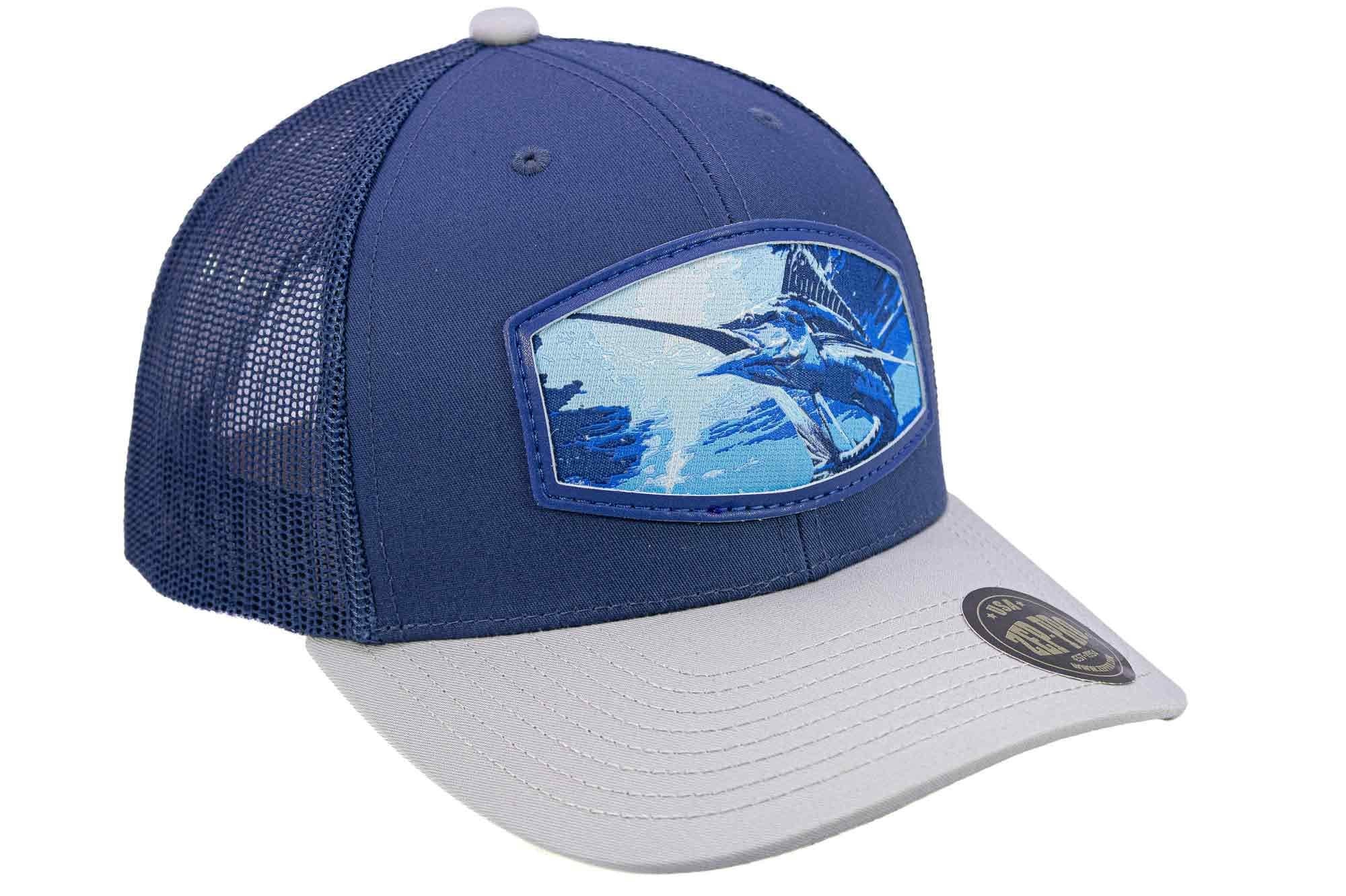 Marlin Woven Patch Rope Hat. 5-Panel Modern Flat Bill Cap. Richardson Golf Snapback Cap. Zep-Pro Trucker Hat. Marlin Cap. Fishing Merch