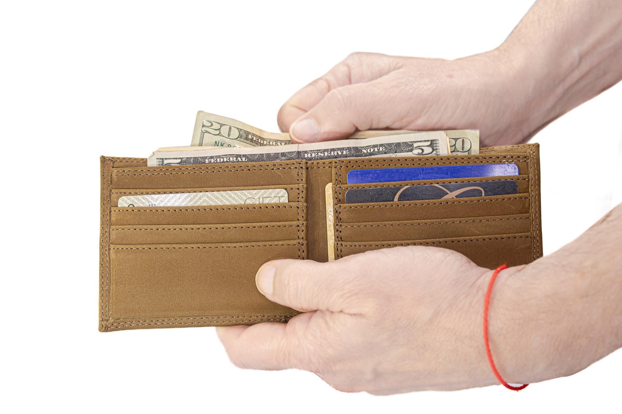 Mahi-mahi Men's Embroidered Leather Wallet. Bifold Passcase. Trifold Wallet. Embroidered Dolphin Wallet. Fishing and Boating Gift.
