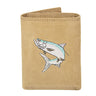 Tarpon Men's Embroidered Leather Wallet. Bifold Passcase. Trifold Wallet. Embroidered Tarpon Wallet. Fishing and Boating Gift.
