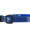Memphis Tigers Collegiate Woven Ribbon Dog Collar. Pet Lead. Adjustable Nylon Webbing. Snap Buckle and D-ring. Swivel Bolt Snap.