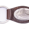 Florida Gators Oval Leather Key Fob. Sturdy Split Ring and Durable Stitching. Perfect Collegiate Key Chain Gift. Brown or Black Leather.