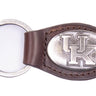 Kentucky Wildcats Oval Leather Key Fob. Sturdy Split Ring and Durable Stitching. Perfect Collegiate Key Chain Gift. Brown or Black Leather.