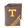 Tennessee Vols Men's Embossed Leather Wallet. Vols Trifold. Tennessee Secretary. Brown Collegiate Wallet. Vols Athletic Print.