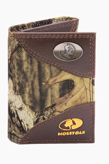 FSU Seminoles Mossy Oak Wallets. Bifold Pass-case. Classic Trifold. Tall Secretary. Mossy Oak Break-up Pattern. Leather Nylon Combo.