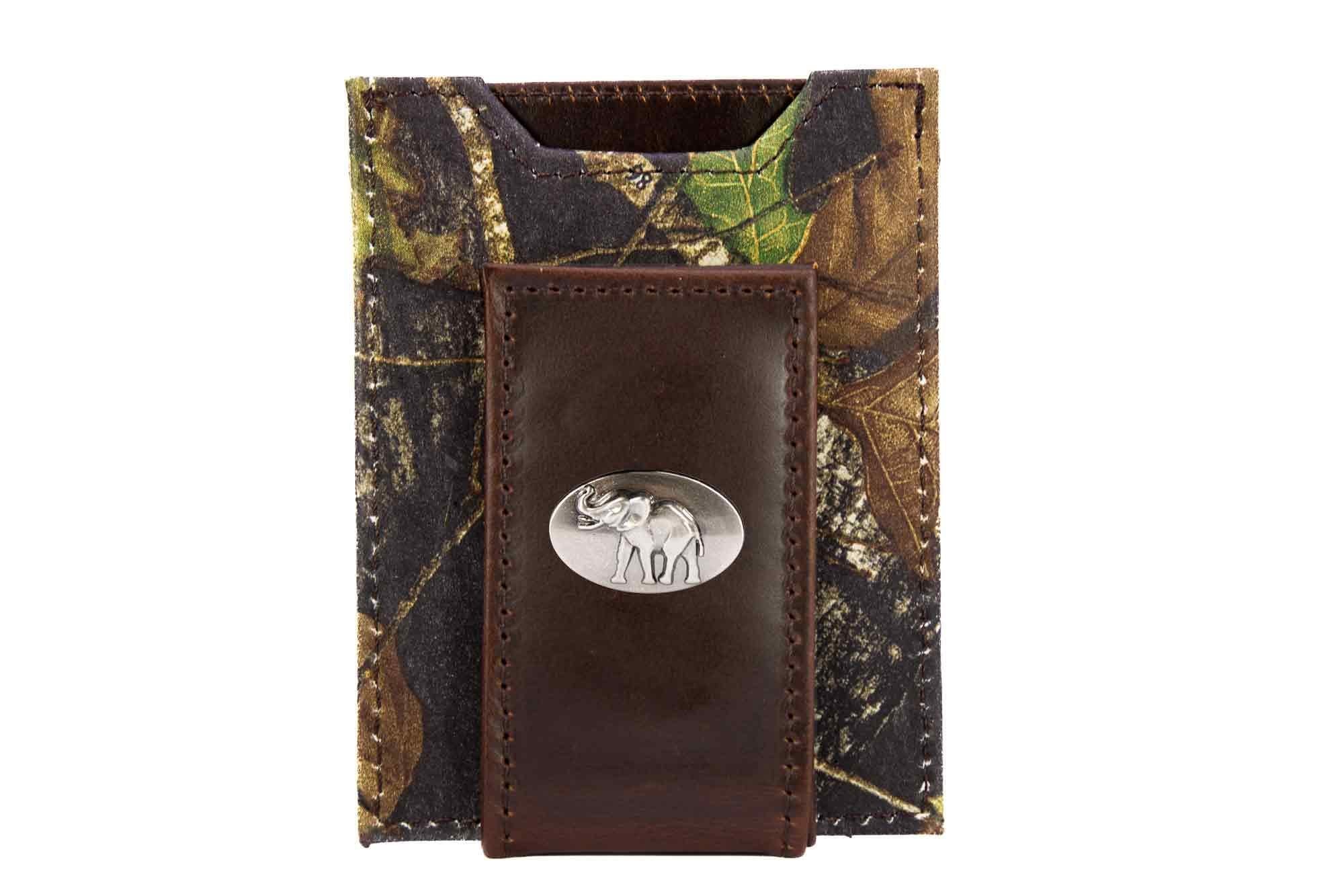 Alabama Big Al Tide Mossy Oak Wallets. Bifold Pass-case. Classic Trifold. Tall Secretary. Mossy Oak Break-up Pattern. Leather Nylon Combo.