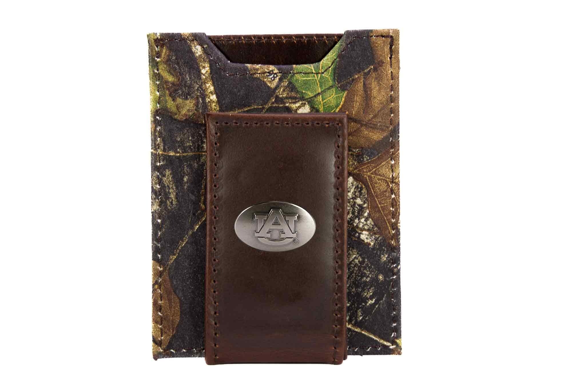 Auburn Tigers Mossy Oak Wallets. Bifold Pass-case. Classic Trifold. Tall Secretary. Mossy Oak Break-up Pattern. Leather Nylon Combo.