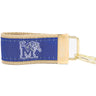 Memphis Tigers Collegiate Woven Ribbon Key Chain. Memphis Key Fob. Memphis Tigers Gift. UofM Key Ring. Brass Clasp and O-Ring.