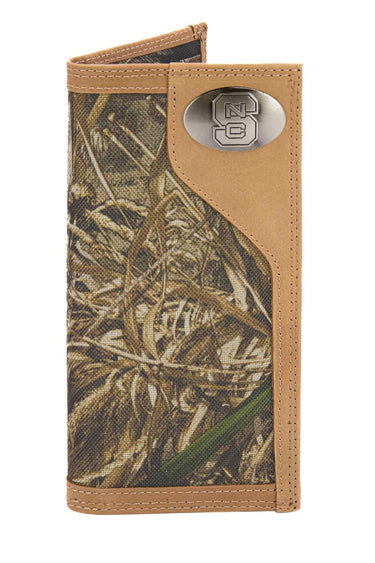 NC State Wolfpack Realtree Wallets. Bifold Pass-case. Classic Trifold. Tall Secretary. Realtree Max-5 Pattern. Leather Nylon Combo.