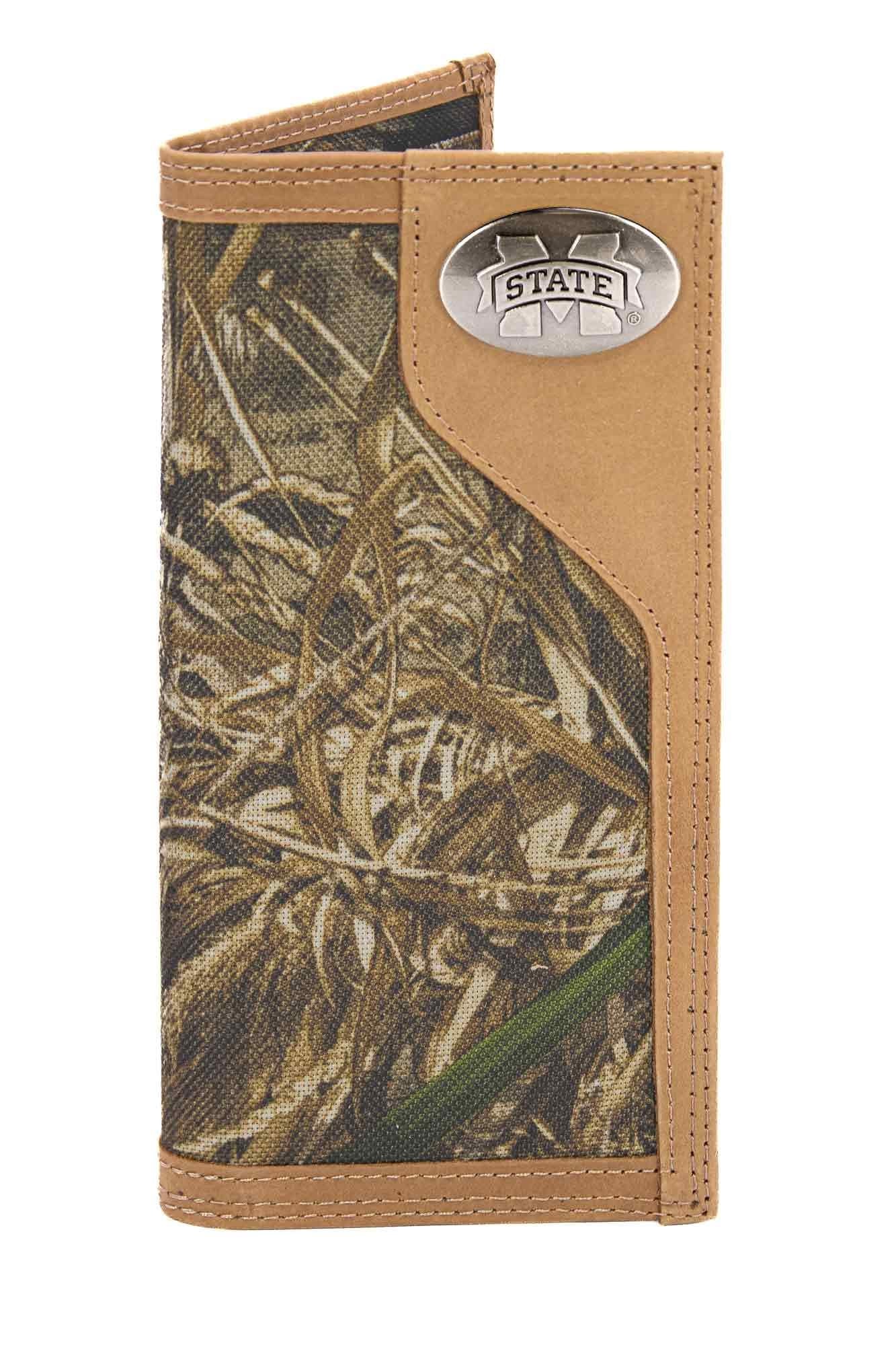 Mississippi State Bulldogs Realtree Wallets. Bifold Pass-case. Classic Trifold. Tall Secretary. Realtree Max-5 Pattern. Leather Nylon Combo