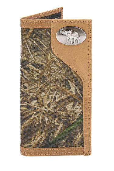 Alabama Big Al Realtree Wallets. Bifold Pass-case. Classic Trifold. Tall Secretary. Realtree Max-5 Pattern. Leather Nylon Combo. Bama Gifts