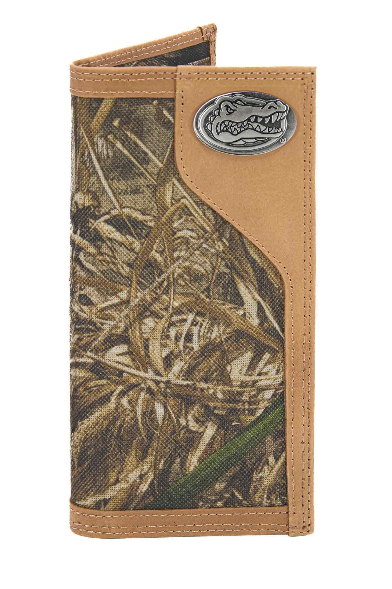 Florida Gators Realtree Wallets. Bifold Pass-case. Classic Trifold. Tall Secretary. Realtree Max-5 Pattern. Leather Nylon Combo.