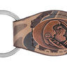 FSU Seminoles Oval Camo Leather Key Fob. Split Ring and Durable Stitching. Perfect Collegiate Key Chain Gift. Old School Camo Key Chain.