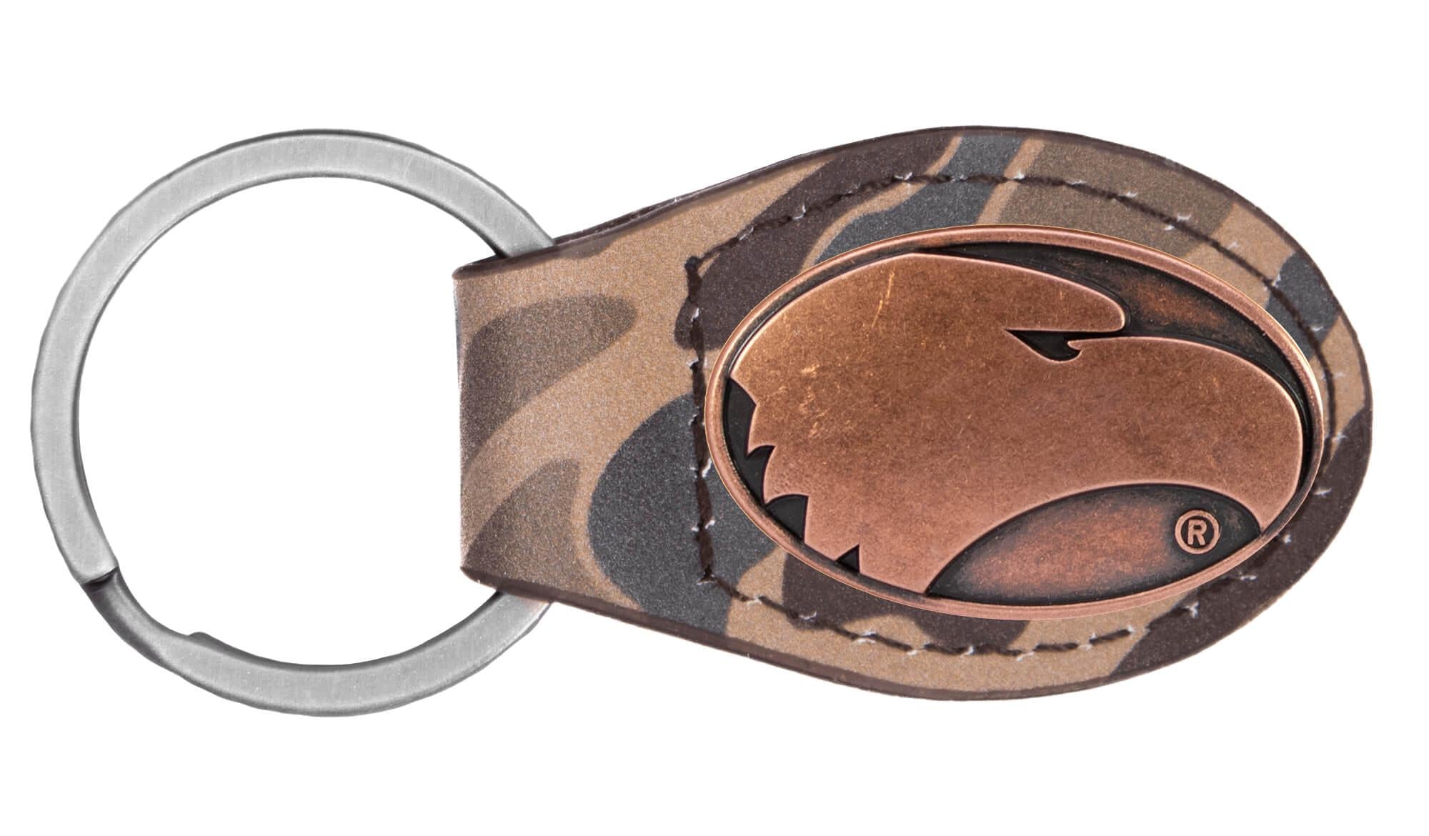 Georgia Southern Eagles Oval Camo Leather Key Fob. Split Ring and Durable Stitching. Collegiate Key Chain Gift. Old School Camo Key Chain.